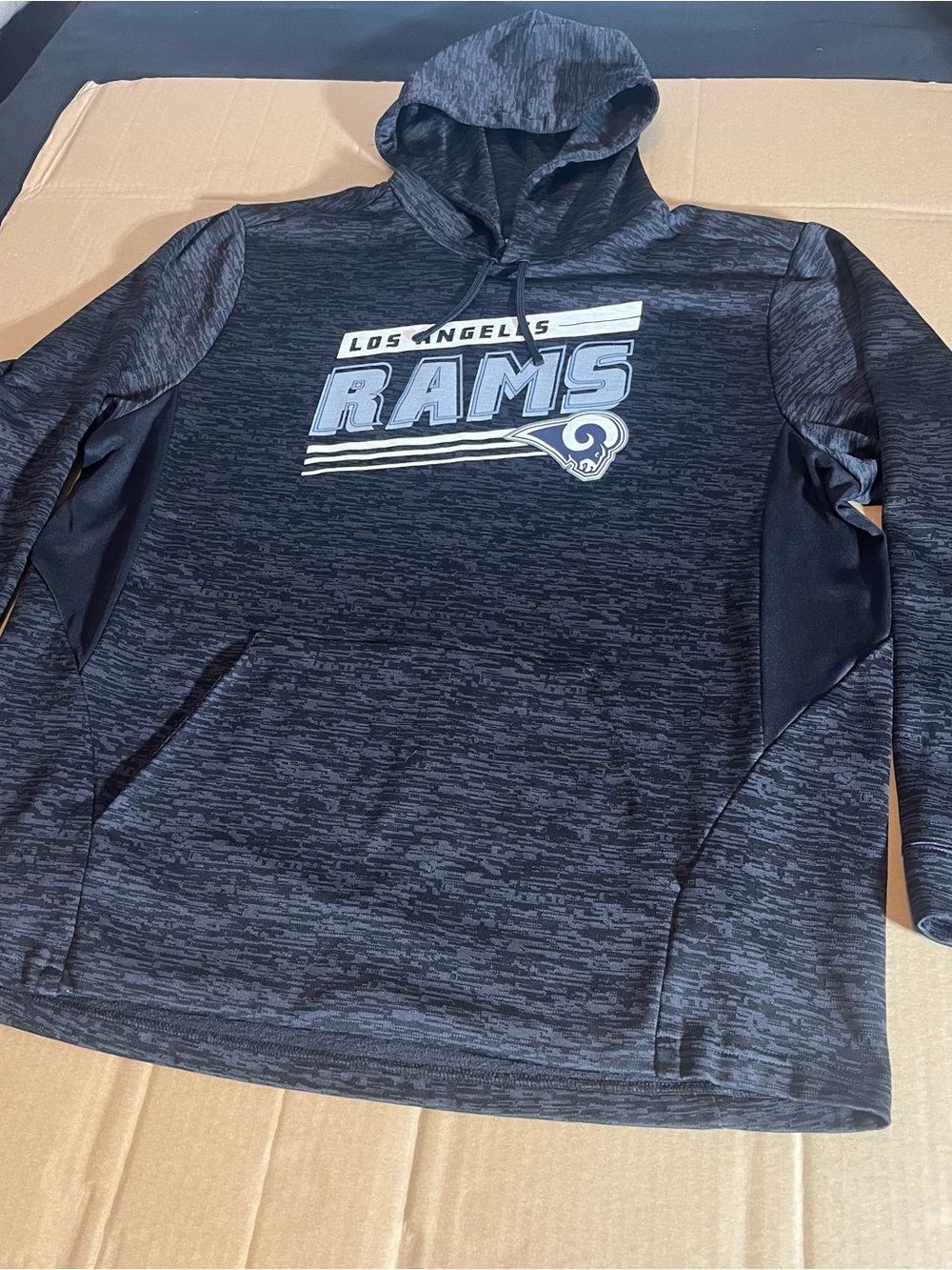 NFL Los Angeles Rams Black & Gray Hooded Pullover